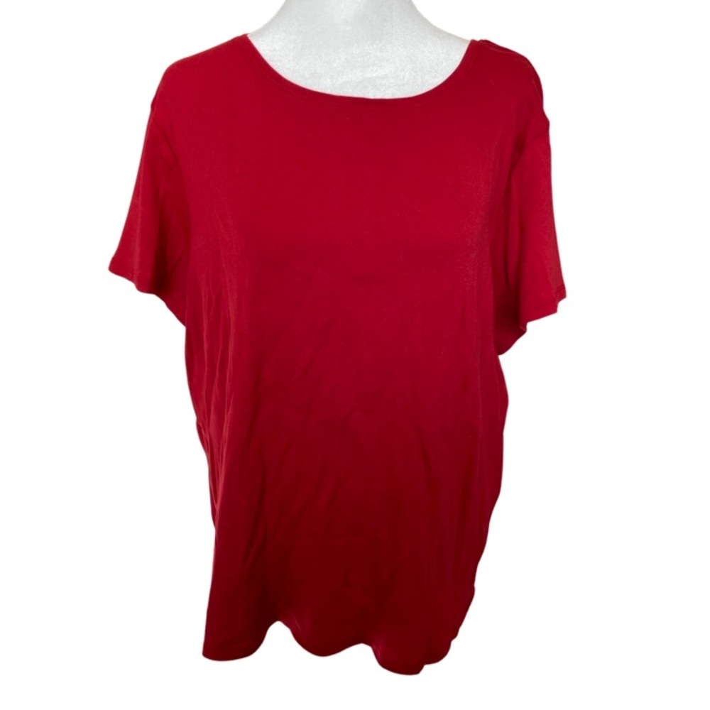 Croft & Barrow classic red cotton tee XL P